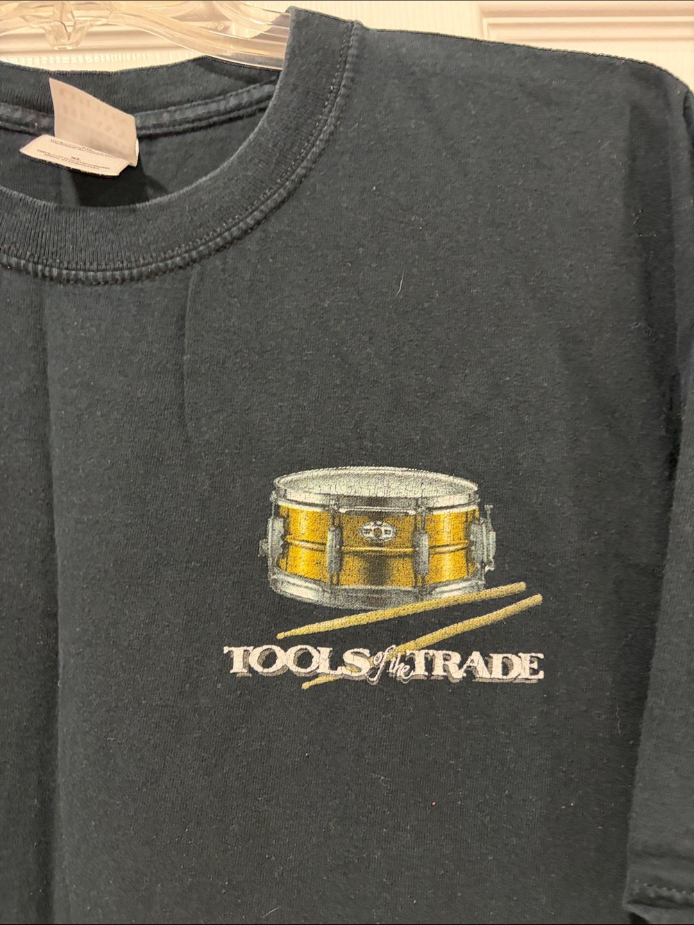Gildan Black Short Sleeve Tee with Gold Drum Graphic